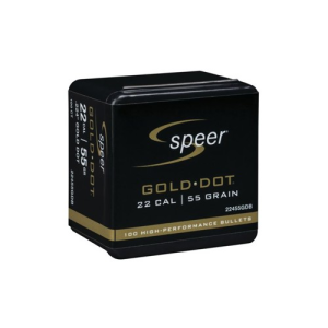 SPEER AMMO 22 Caliber 55Gr .224 Diameter Gold Dot 100rd