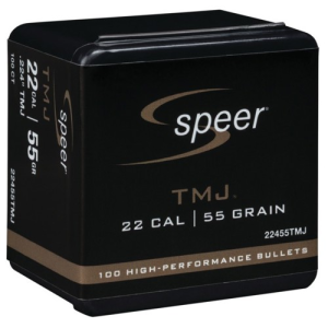 SPEER AMMO 22 Caliber (.224") Target 55Gr TMJ Bullet 100rd