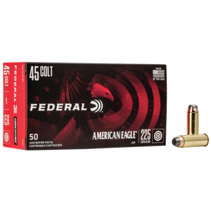 FEDERAL AMMO American Eagle 45 LC 225gr Jacketed Soft Point Brass Ammunition | 50 Rounds