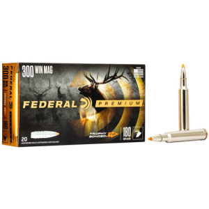 FEDERAL AMMO 300 WM 180Gr Trophy Bonded Tip Vital-Shok 20rd