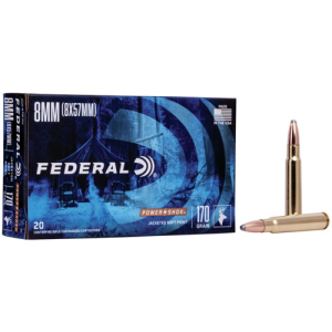 FEDERAL AMMO Power-Shok 8x57 Mauser 170gr Soft Point Ammunition | 20 Rounds