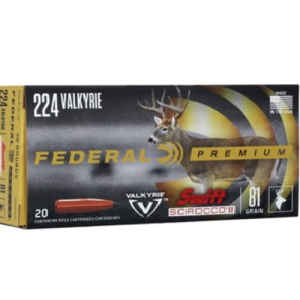 FEDERAL AMMO 224 Valkyrie 81 Gr Swict Scirocco II 20rd - Federal