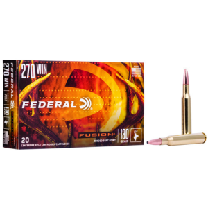 FEDERAL AMMO Fusion 270 WIN 130gr Bonded Soft Point Ammunition | 20 Rounds
