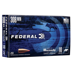 Federal Varmint & Predator 110 Grain V-Max .308