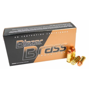 BLAZER AMMO 40 S&W 180Gr FMJ Brass Ammunition | 50 Rounds