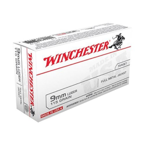 WINCHESTER AMMO 9mm 115Gr USA FMJ 50rd