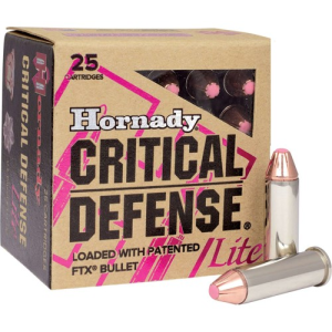 HORNADY CRITICAL DEFENSE 9mm 100Gr FTX Lite Nickel-Plated Ammunition | 25 Rounds