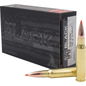 HORNADY BLACK 308 Win 168gr A-MAX Brass Rifle Ammunition | 20 Rounds