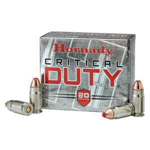 HORNADY CRITICAL DUTY 9mm +P 124Gr FlexLock Nickel-Plated Ammunition | 25 Rounds
