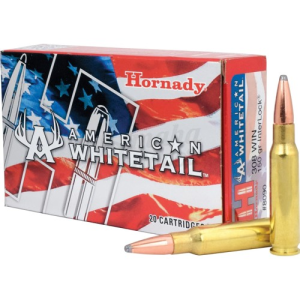HORNADY American Whitetail 308 Win 150Gr Inter-Lock Soft Point Brass Rifle Ammunition | 20 Rounds