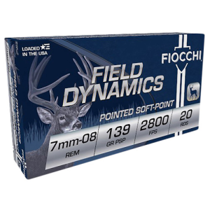 FIOCCHI 7mm-08 Rem PSP 139Gr 20rd