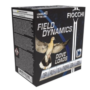 FIOCCHI 12Ga Dove & Quail 2.75" 7.5 Shot 25rd