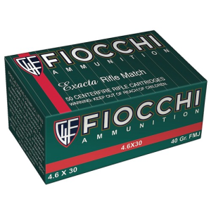 FIOCCHI Exacta Match 4.6x30mm H&K 40gr Ammunition | 50 Rounds