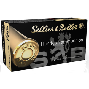 SELLIER BELLOT SB38P 38 Special 158gr Full Metal Jacket Ammunition | 50 Rounds