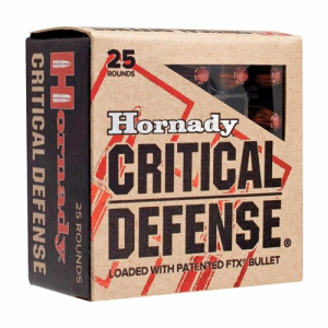 HORNADY FTX Critical Defense 357 Mag 125Gr Brass Ammunition | 25 Rounds
