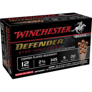 WINCHESTER AMMO 12Ga 2-3/4" Defender BuckShot 00 10rd