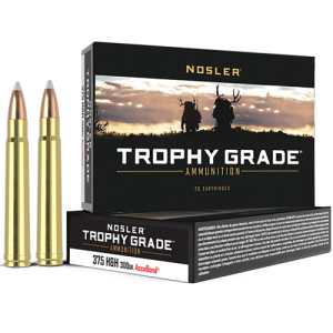 NOSLER Trophy Grade 375 H&H Mag 300gr AccuBond Ammunition | 20 Rounds
