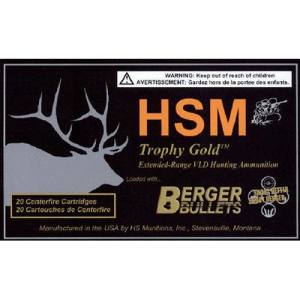 HSM AMMO 7mm STW 168Gr Match Hunting VLD 20rd