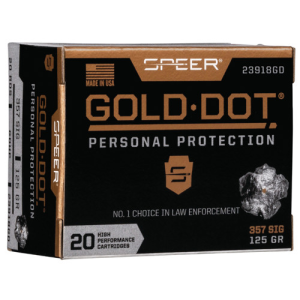 SPEER AMMO 357 Sig 125Gr Gold Dot HP 20rd