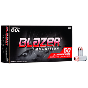 BLAZER AMMO 40 S&W 165gr Full Metal Jacket Ammunition | 50 Rounds