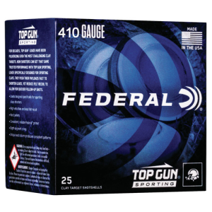 FEDERAL AMMO Top Gun 410 Bore 2-1/2" 7.5 Shot Size 25rd