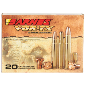 BARNES AMMO VOR-TX 458 Lott 500gr Big Game TSX Flat Base Ammunition | 20 Rounds