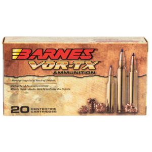 BARNES AMMO VOR-TX 308 Win 168gr Tipped TSX Boat Tail Ammunition | 20 Rounds
