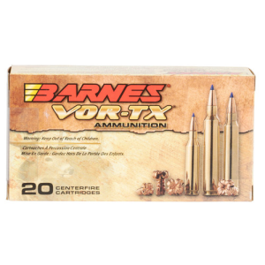 BARNES AMMO VOR-TX 308 Win 130r Tipped TSX Boat Tail Ammunition | 20 Rounds