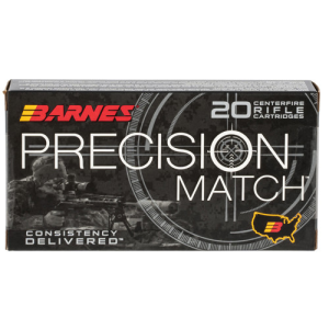 BARNES AMMO Precision Match 260 Rem 140gr Open Tip Boat Tail Ammunition | 20 Rounds