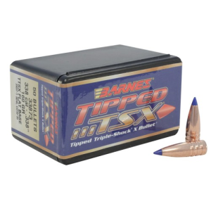 BARNES AMMO Tipped TSX 338 Cal 160 gr TTSX Flat Base 50rd
