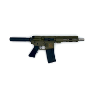 GREAT LAKES FIREARMS AR-15 223 Wylde 7.5" 30rd Pistol w/ No Brace | OD Green + Stainless