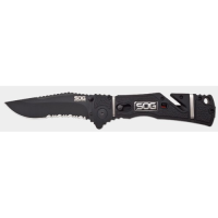 SOG Trident Elite -Partially Serr Black Tini Clam Pk