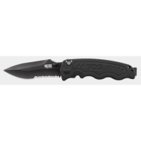 SOG ZOOM MINI- PARTIALLY SERRATED BLACK TINI