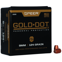 SPEER AMMO Reloading Bullets Gold Dot HP 9mm 124 Grain 100rd