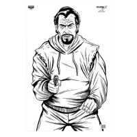 BIRCHWOOD CASEY Eze-Scorer 23"x35" BC Bad Guy - 5 paper targets