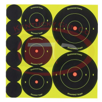 BIRCHWOOD CASEY Shoot-N-C 1", 2", 3" Bull's-eye Targets 12 sheets
