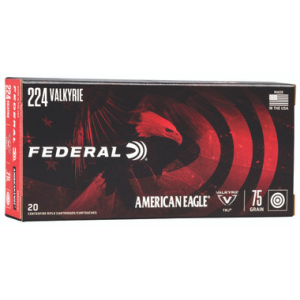 Federal American Eagle Target 224 Valkyrie 75 Grain Full Metal Jacket (FMJ) 100 rounds