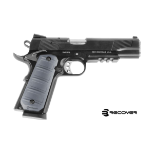 Recover Tactical RG15 Quick Change Rubber Grips Plain, 1911, Phantom Grey