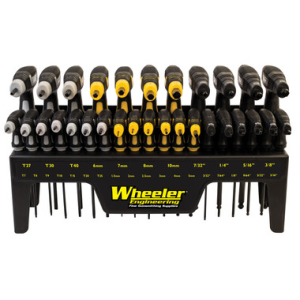 Wheeler 1081957 30-Piece SAE/Metric Hex & Torx P-Handle Set for Gunsmithing