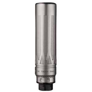 Dead Air Nomad-Ti XC Silver 7.62mm Silencer w/ Xeno Adapter & Omni Brake