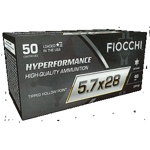 Fiocchi 57PT40 Hyperformance 5.7x28mm 40gr Tipped Hollow Point
