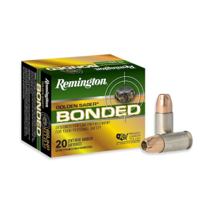Remington 29341 Golden Saber 9mm Luger +P 124 Grain Bonded Jacketed Hollow Point