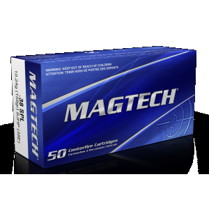 Magtech 38E Range/Training 38 Special 158 gr Semi Jacketed Hollow Point 50 Per Box/ 20 Cs