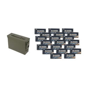 Blazer 9mm 147 Grain Full Metal Jacket Ammunition 1000 Rounds + Military Ammo Can