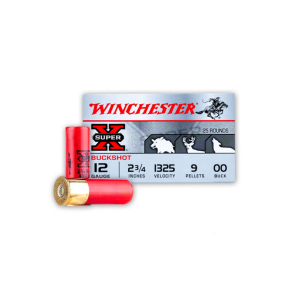 Winchester XB00VP25B Super-X 12GA 2.75" 00 Buck 9-Pellets