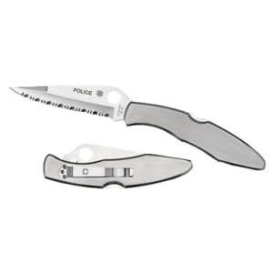 Spyderco C07P Police VG10 SS 4.13 Folding - Spear Point Plain
