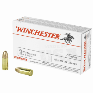 Winchester USA9MM USA 9mm Luger 124 Grain Full Metal Jacket