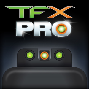 TRUGLO BRITE-SITE TFX PRO BLACK FITS SIG SAUER #6 FRONT AND # 8 REAR SIGHTS