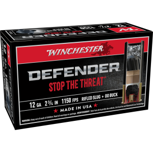 Winchester S12PDX1 PDX1 Defender Combo 12 Gauge 2.75" 1 oz 00 Buck