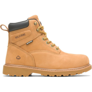 Wolverine W10632-9M Men's 6" Floorhand Waterproof Steel Toe Work Boots, Wheat, 9.0M